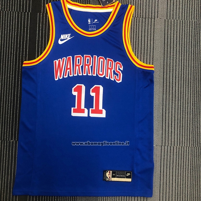 Maglia Golden State Warriors Klay Thompson #11 75th Anniversary Blu